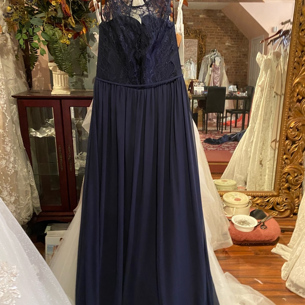 Hayley Paige Style # 5566. Navy Sz.12